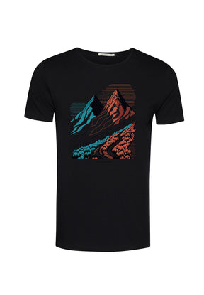 Black: Sportliches T-Shirt aus Bio-Baumwolle für Herren [9239]