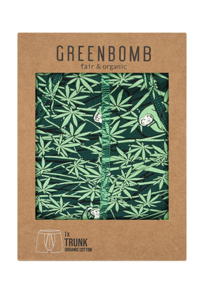 Dark Green: Gemütliche Trunk aus Bio-Baumwoll Mix für Herren [9274]