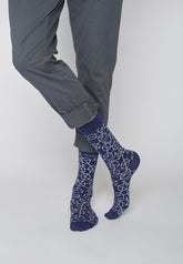 Twilight Blue: Lässige Socken aus Bio-Baumwoll Mix für Unisex [9296]
