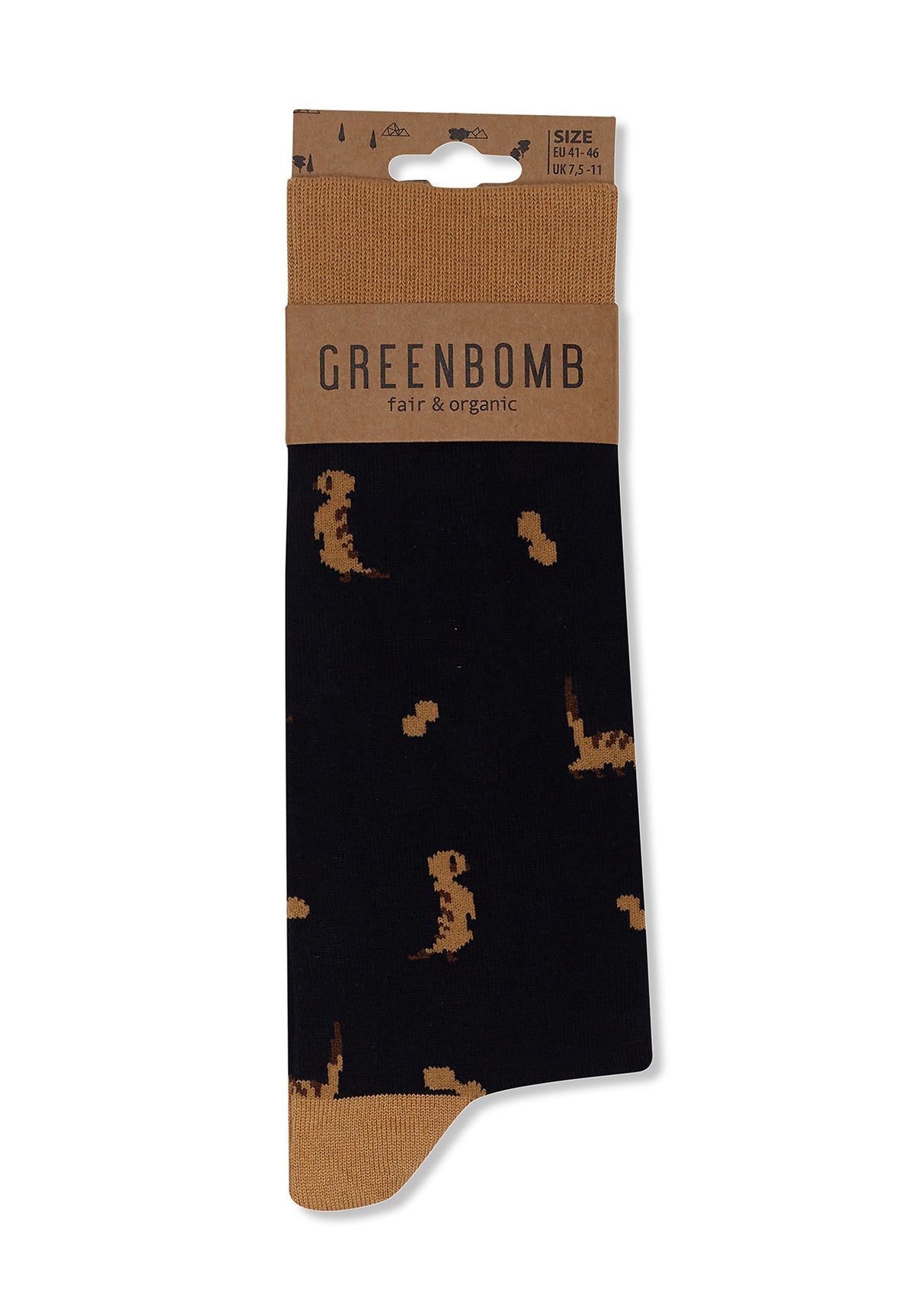 Black: Lässige Socken aus Bio-Baumwoll Mix für Unisex [9303]