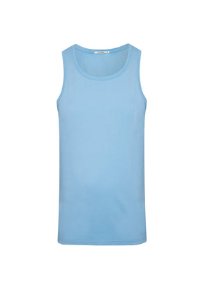 Slate Blue: Sommerliches Tanktop aus Bio-Baumwolle für Herren [9323]