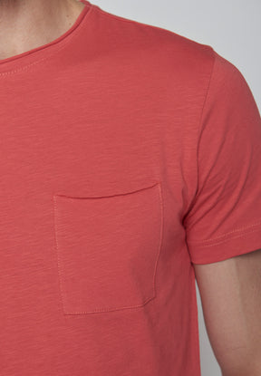 Rot:  Lässiges T-Shirt aus Bio-Baumwolle für Herren [9347]