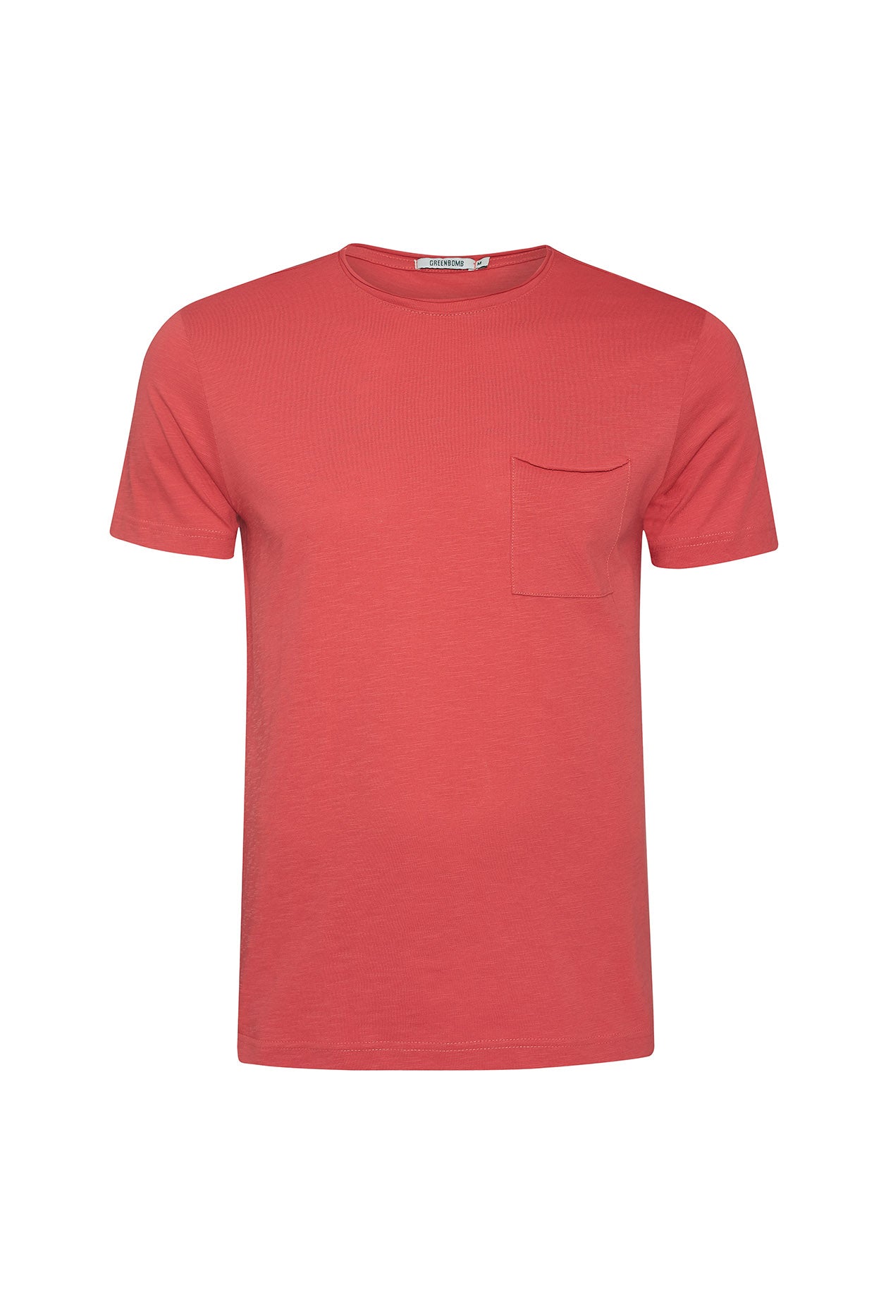 Rot:  Lässiges T-Shirt aus Bio-Baumwolle für Herren [9350]