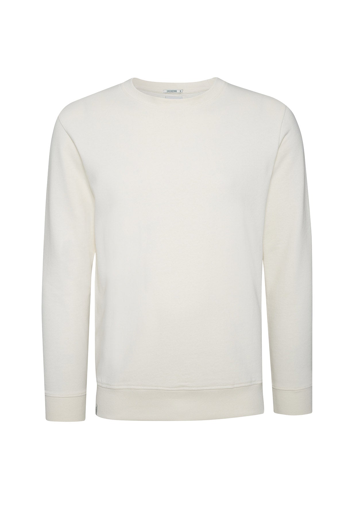 Creme White: Gemütliches Sweatshirt aus Bio-Baumwolle für Herren [9381]
