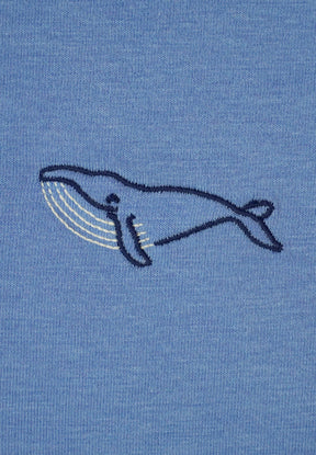 Mermaid Blue: Lässiges T-Shirt aus Bambus Mix für Damen [938]