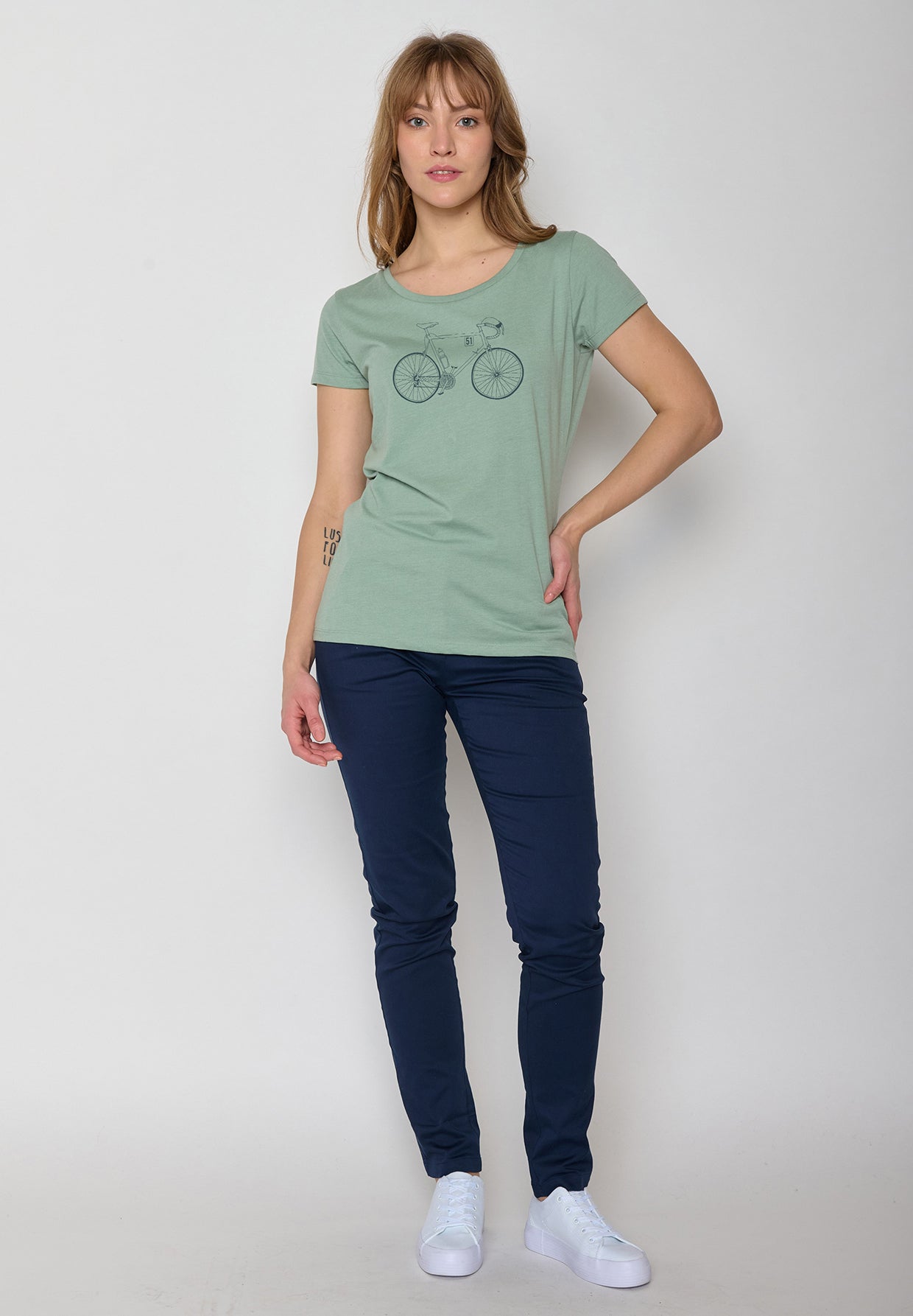 Brauner Lässiges T-Shirt aus Bio-Baumwolle für Damen (12)