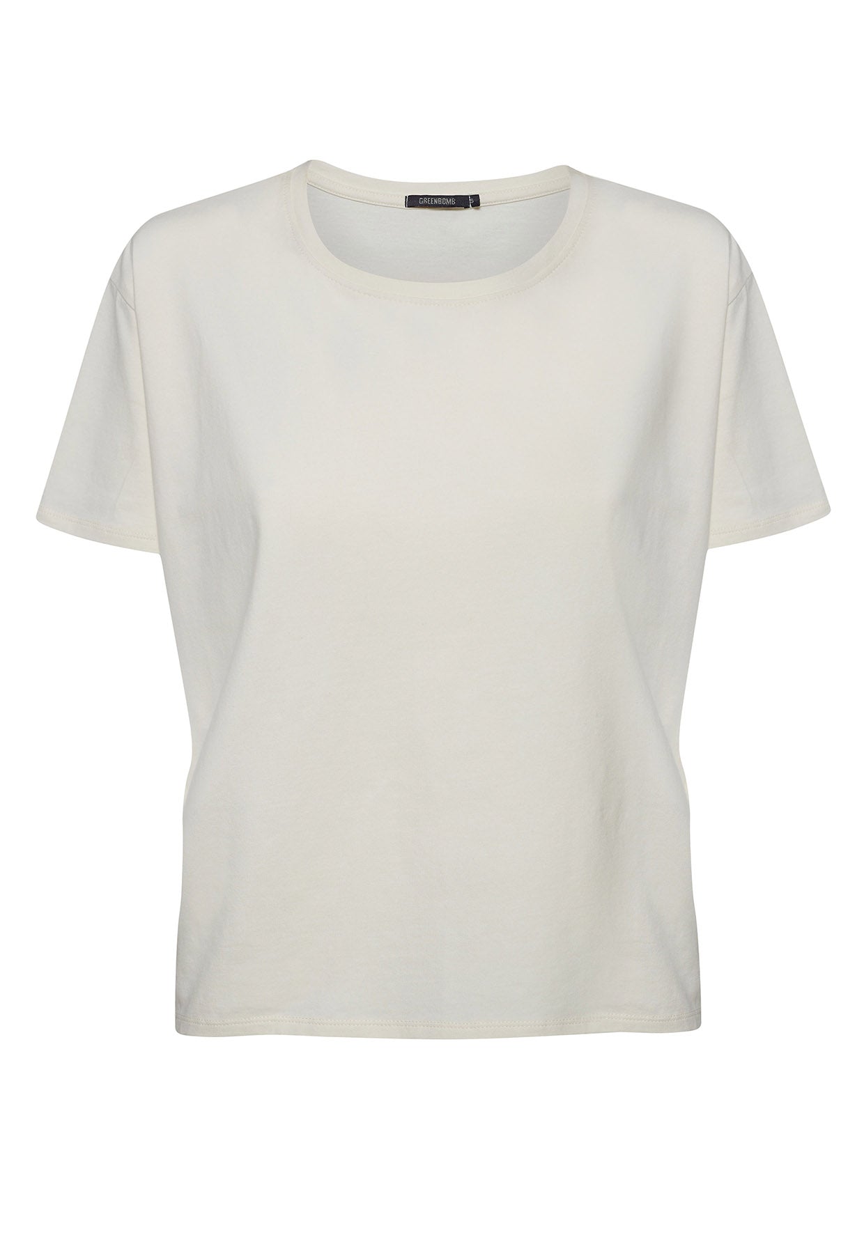 Weiß:  Lässiges T-Shirt aus Bio-Baumwoll Mix für Damen [9468]