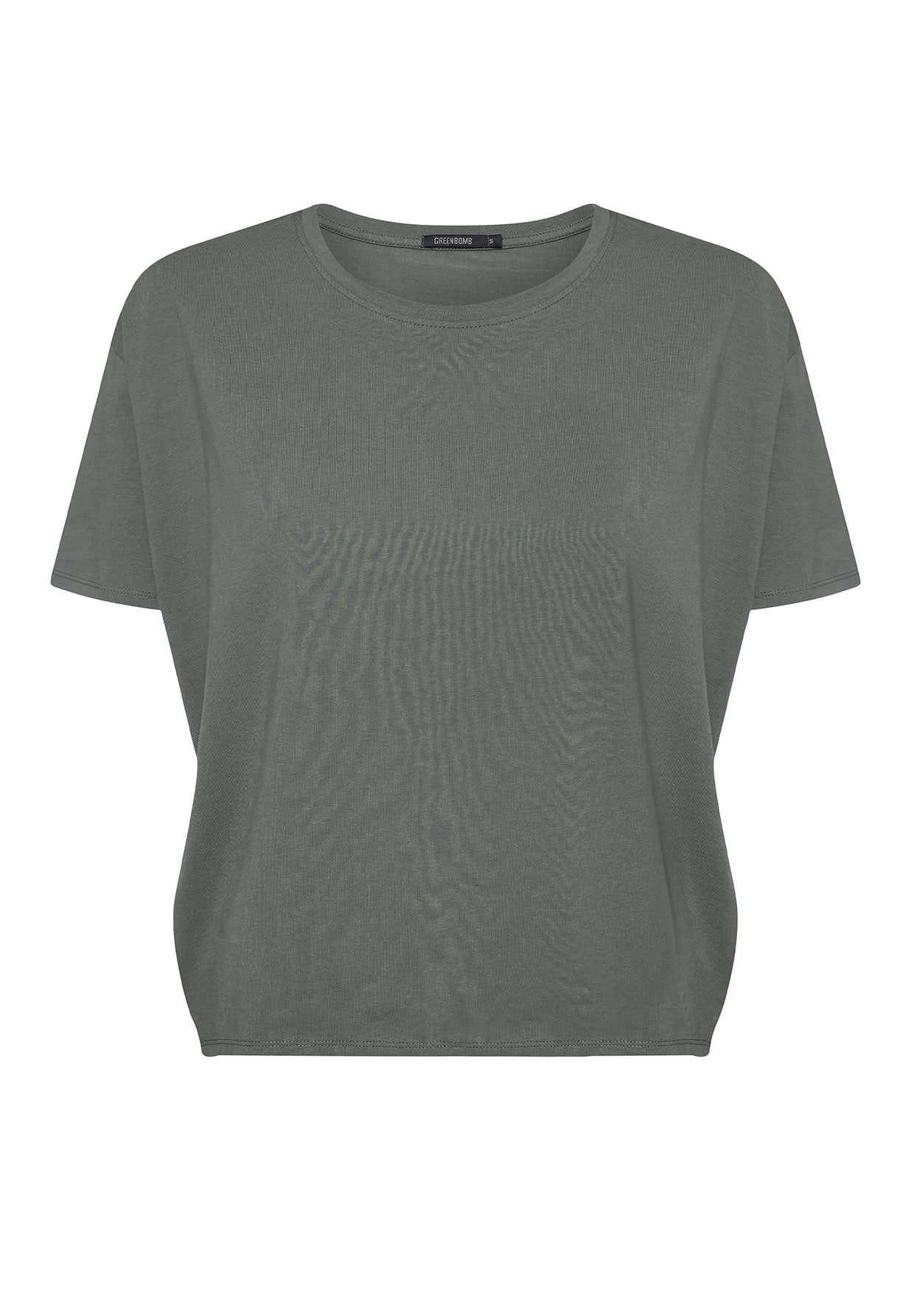 Olive: Lässiges T-Shirt aus Bio-Baumwoll-Mix für Damen [9472]
