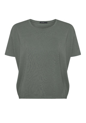 Olive: Lässiges T-Shirt aus Bio-Baumwoll-Mix für Damen [9472]