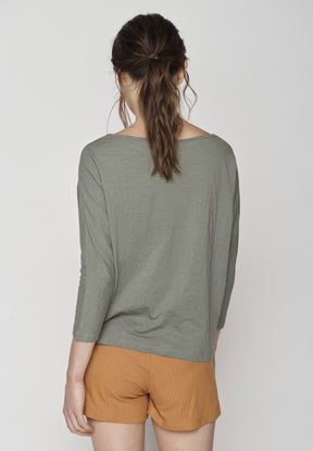Olive: Gemütliches Longsleeve aus Viskose (LENZING™ ECOVERO™) Mix für Damen [9474]