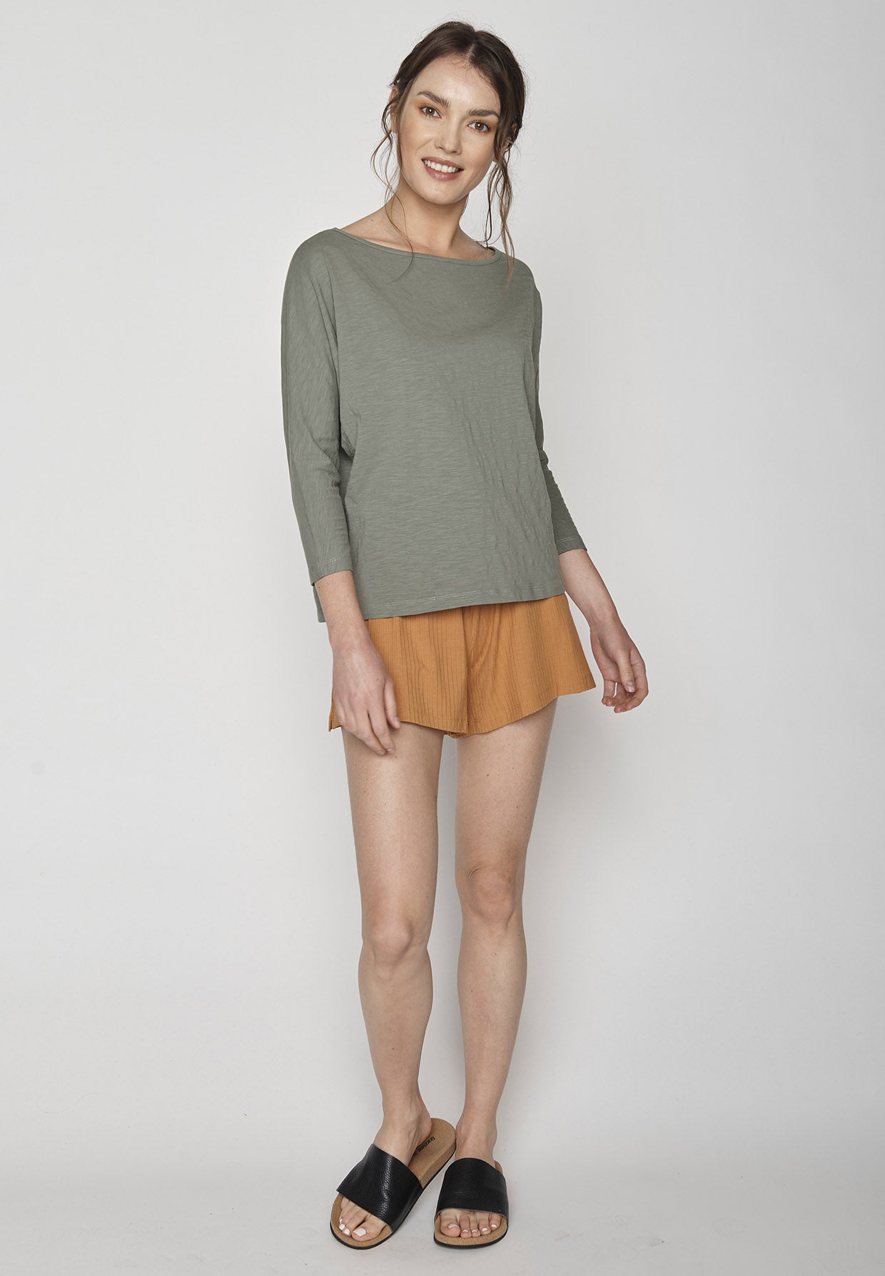 Olive: Gemütliches Longsleeve aus Viskose (LENZING™ ECOVERO™) Mix für Damen [9476]