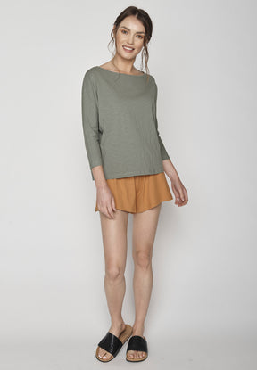 Olive: Gemütliches Longsleeve aus Viskose (LENZING™ ECOVERO™) Mix für Damen [9476]