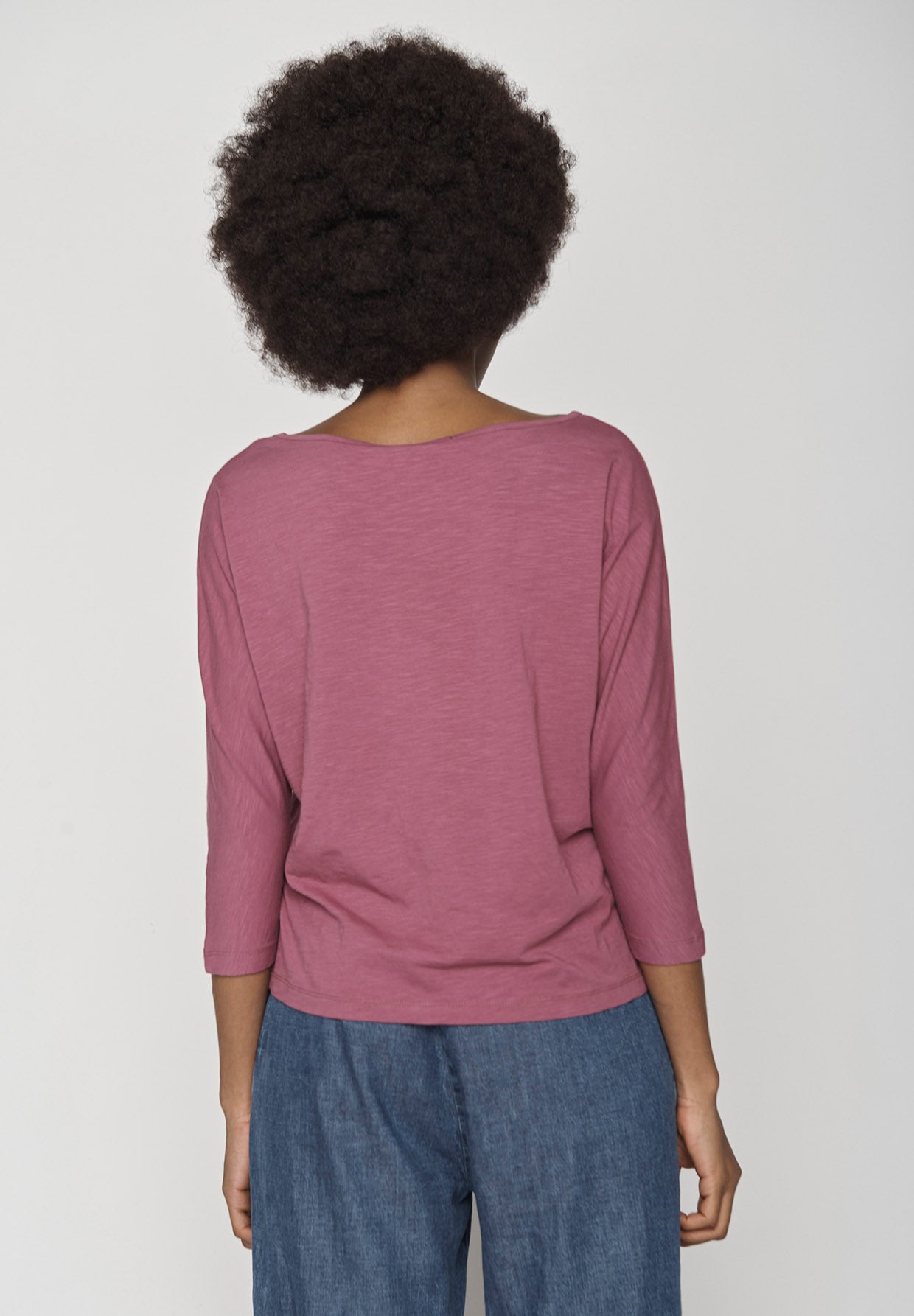 Mauve: Gemütliches Longsleeve aus Viskose (LENZING™ ECOVERO™) Mix für Damen [9483]