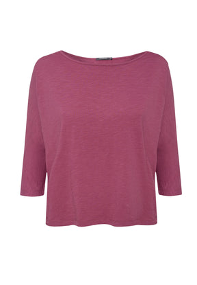Mauve: Gemütliches Longsleeve aus Viskose (LENZING™ ECOVERO™) Mix für Damen [9485]