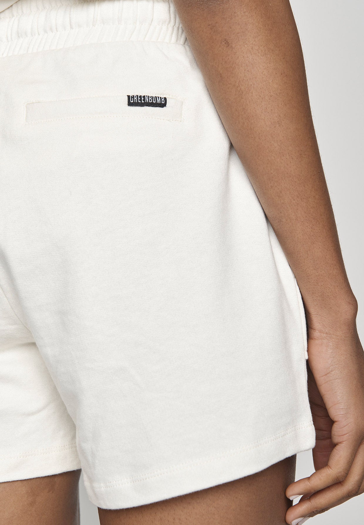 Weiß:  Sommerliche Sweat-Hose aus Bio-Baumwolle für Damen [9524]