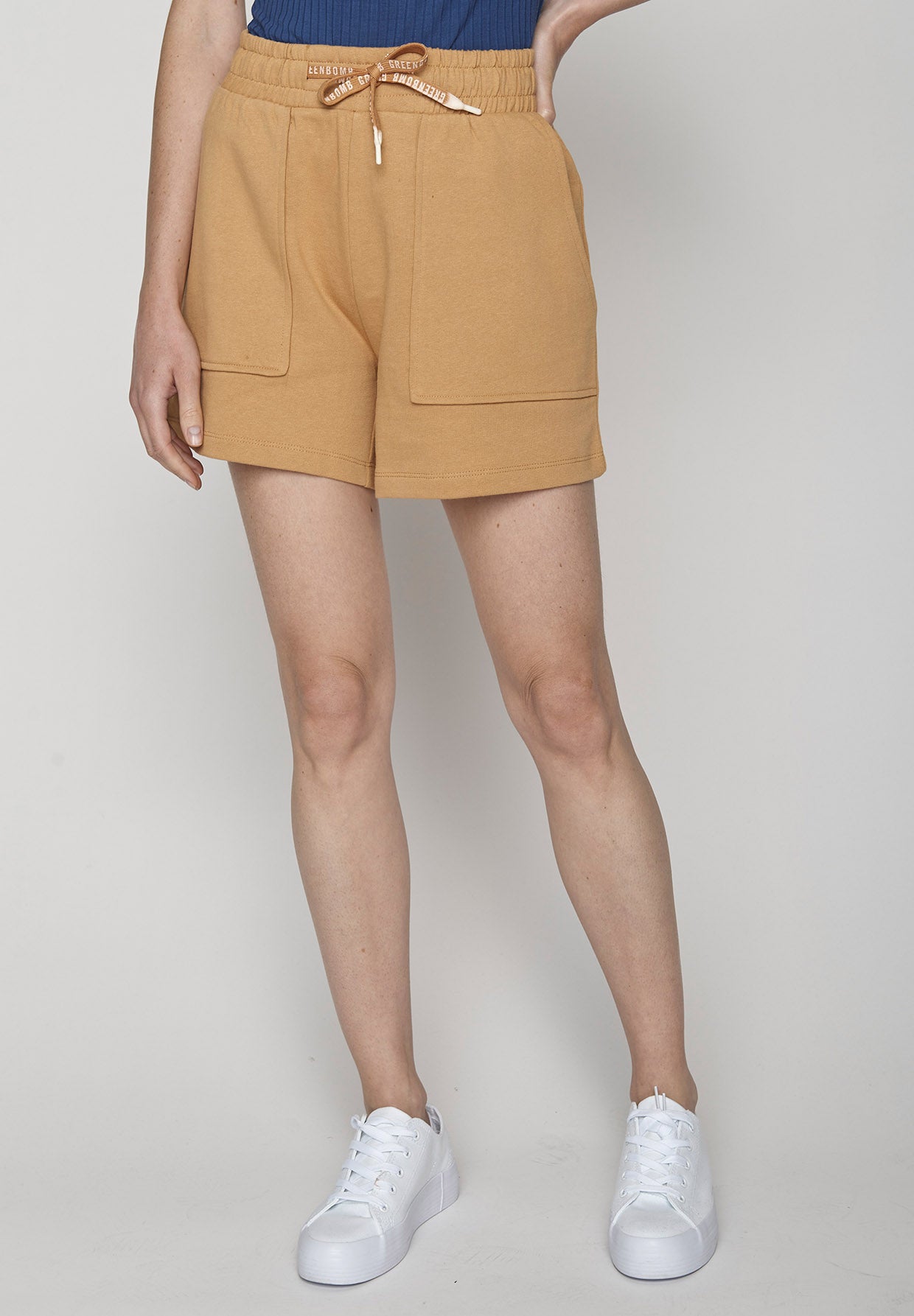 Braun:  Sommerliche Sweat-Hose aus Bio-Baumwolle für Damen [9532]