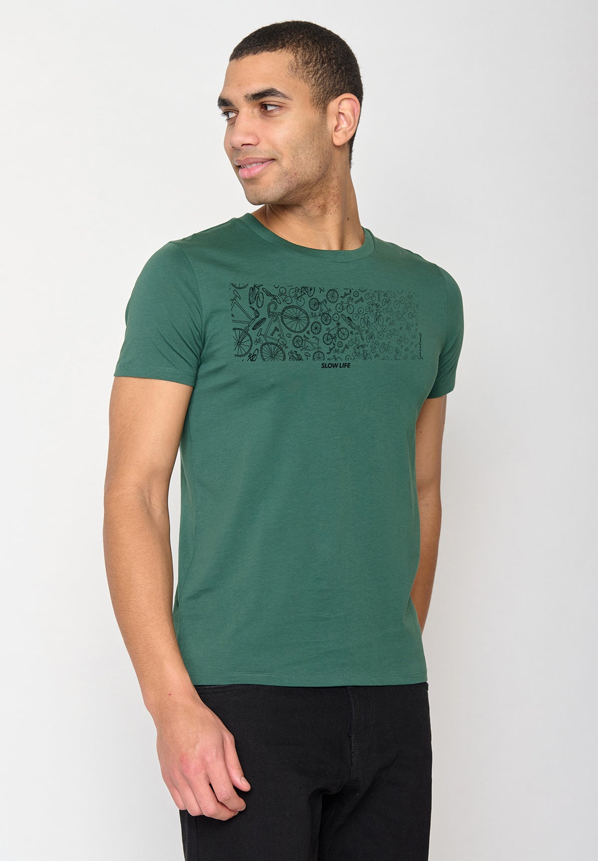 Grüner Sportliches T-Shirt aus Bio-Baumwolle für Herren (1)