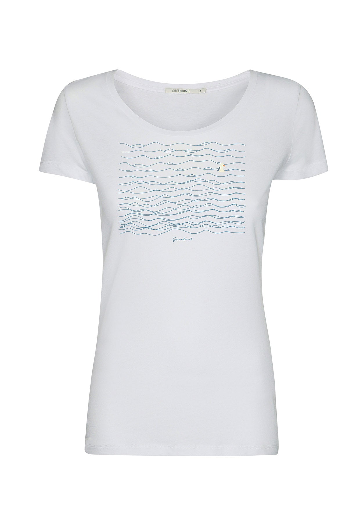 White: Sportliches T-Shirt aus Bio-Baumwolle für Damen [9552]