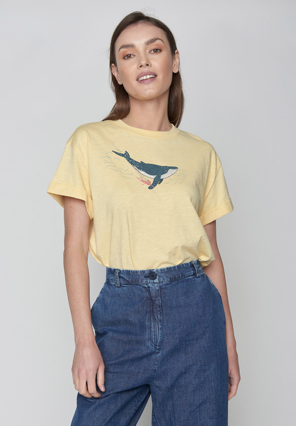Lemon: Lässiges T-Shirt aus Bio-Baumwolle für Damen [9578]