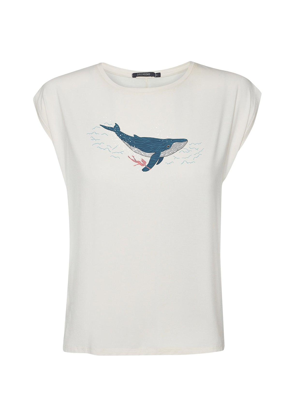Creme White: Lässiges Shirt aus LENZING™ TENCEL™ Mix für Damen [9584]
