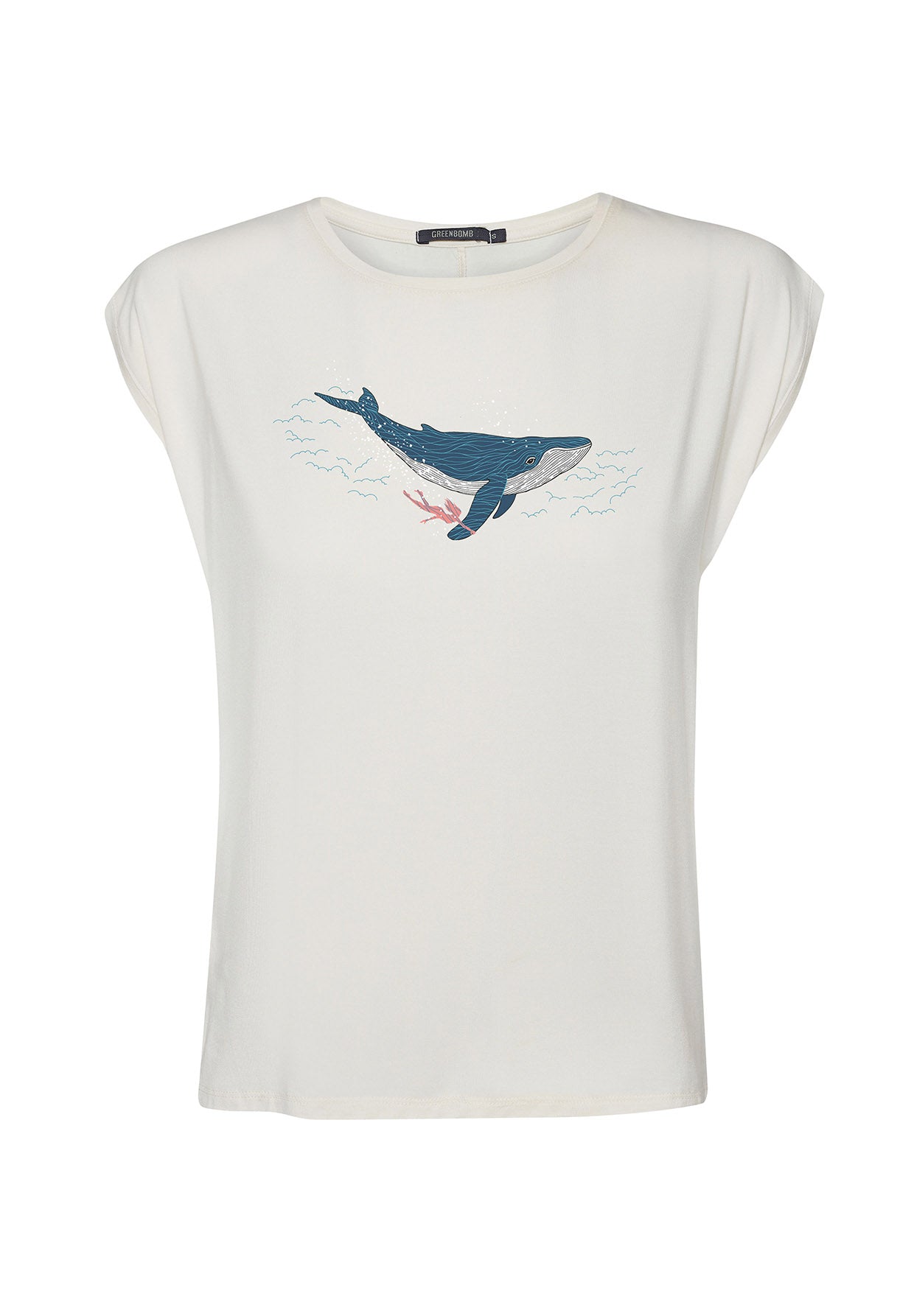 Weiß:  Lässiges Shirt aus LENZING™ TENCEL™ Mix für Damen [9584]