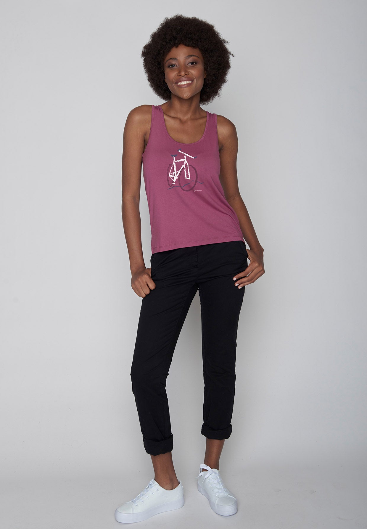 Mauve: Gemütliches Top aus LENZING™ ECOVERO™ Mix für Damen [9595]