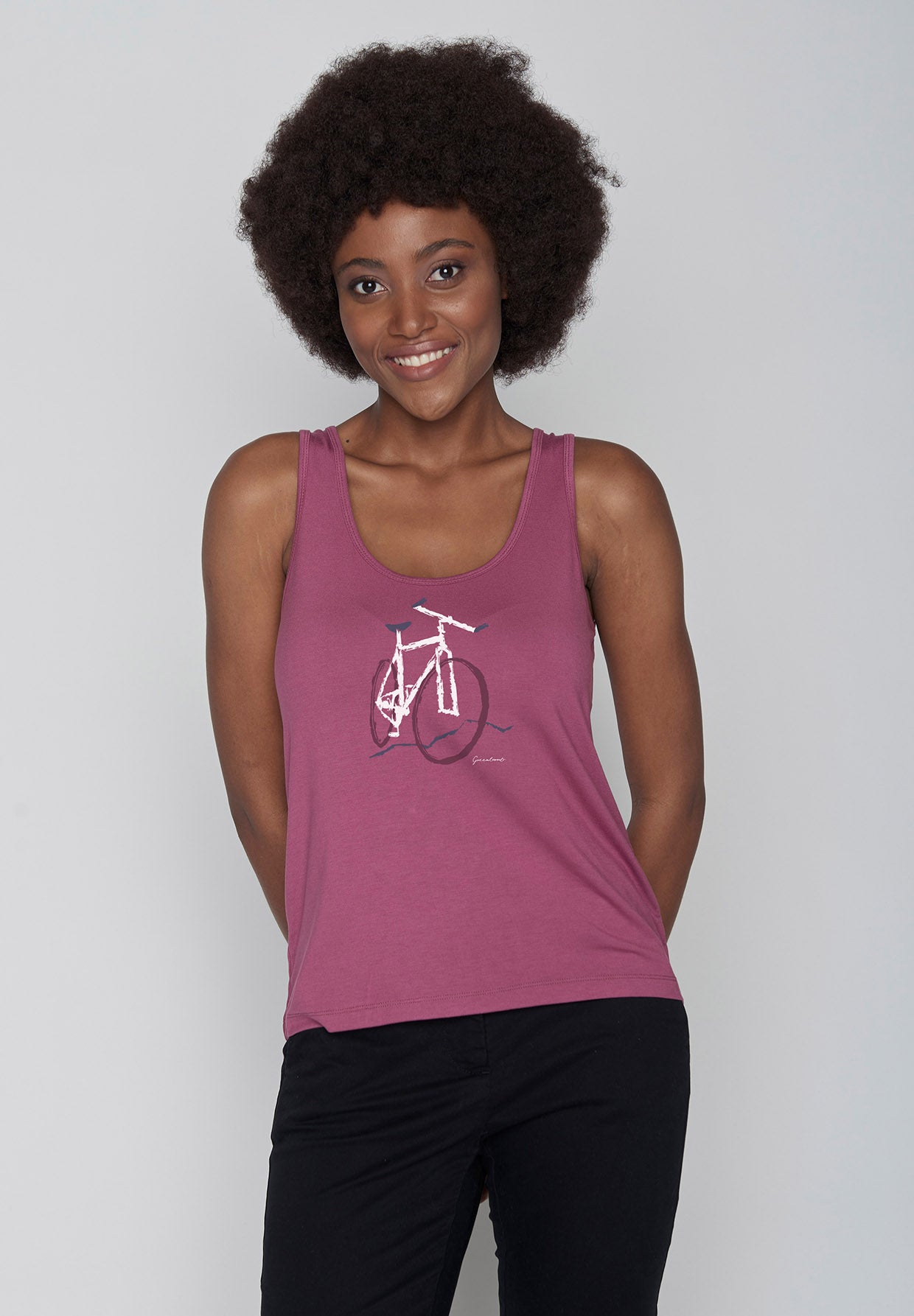 Mauve: Gemütliches Top aus LENZING™ ECOVERO™ Mix für Damen [9597]