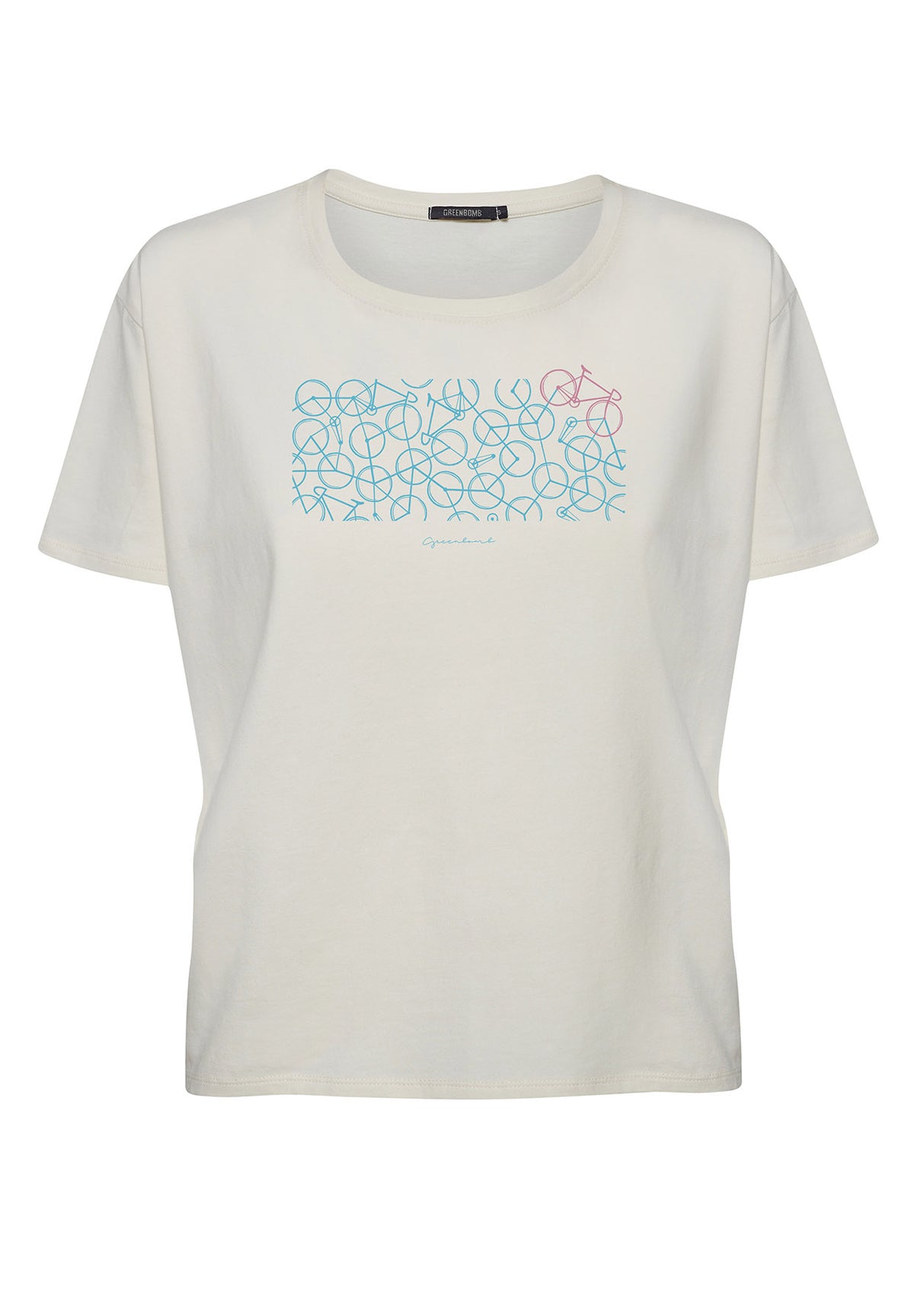 Creme White: Lässiges T-Shirt aus Bio-Baumwoll-Mix für Damen [9623]