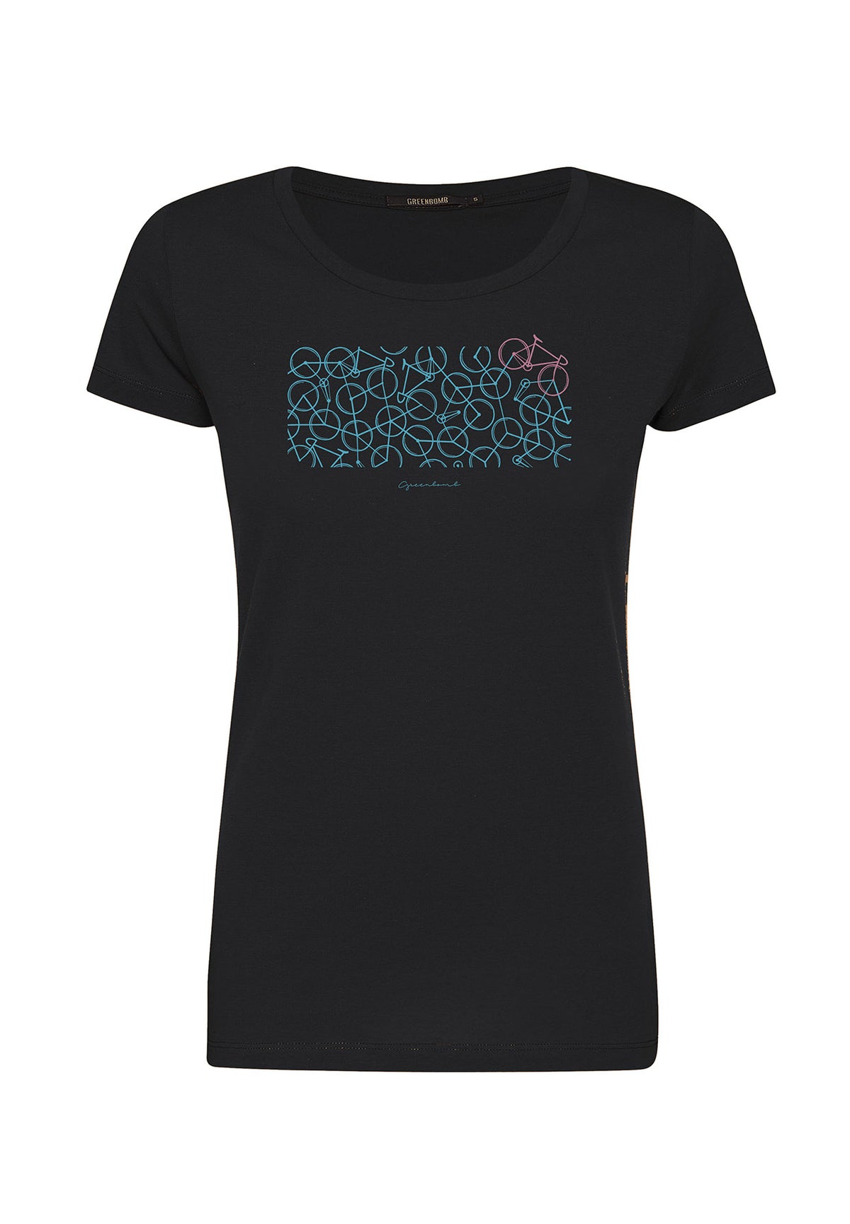 Black: Sportliches T-Shirt aus Bio-Baumwolle für Damen [9627]