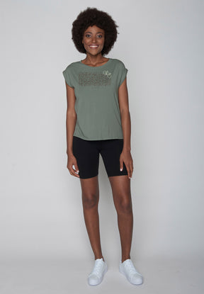 Olive: Lässiges Shirt aus LENZING™ TENCEL™ Mix für Damen [9639]