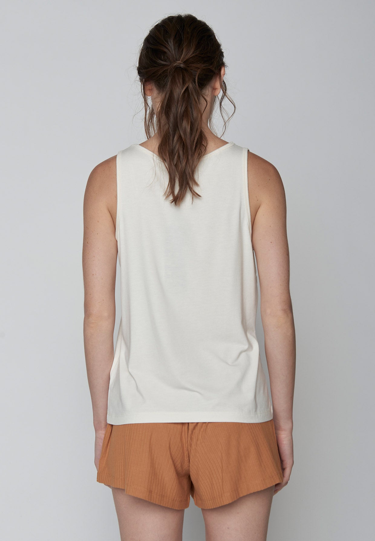 Creme White: Gemütliches Top aus LENZING™ ECOVERO™ Mix für Damen [9685]