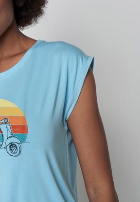 Sea Water: Lässiges Shirt aus LENZING™ TENCEL™ Mix für Damen [9765]