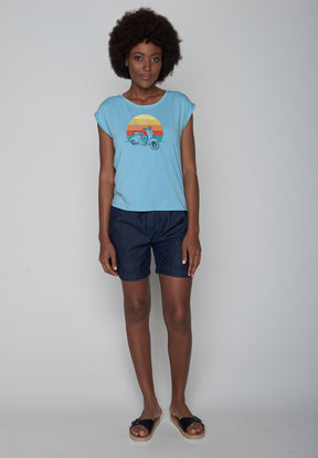 Sea Water: Lässiges Shirt aus LENZING™ TENCEL™ Mix für Damen [9767]