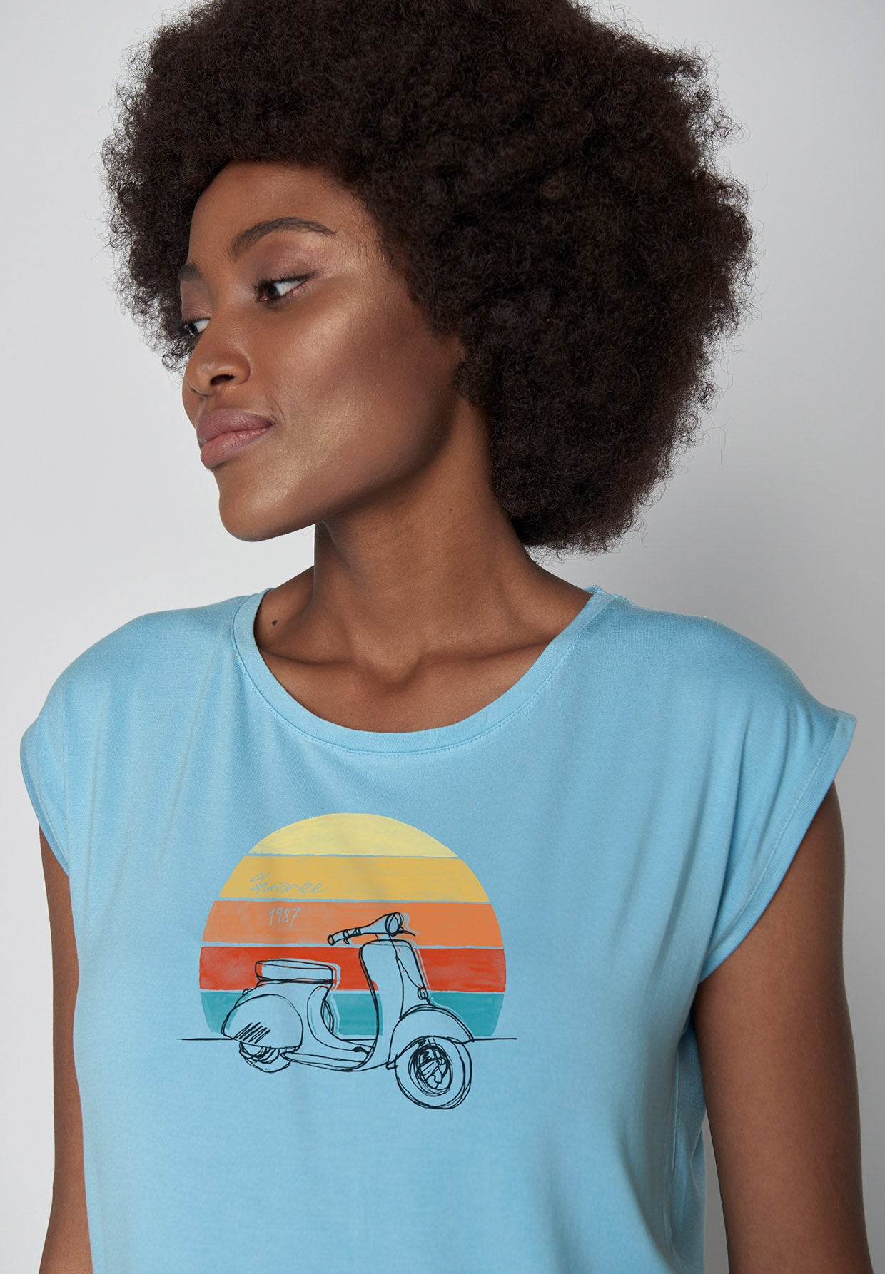 Sea Water: Lässiges Shirt aus LENZING™ TENCEL™ Mix für Damen [9769]