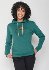 Grüner Gemütlicher Hoodie aus Bio-Baumwolle für Damen (1)