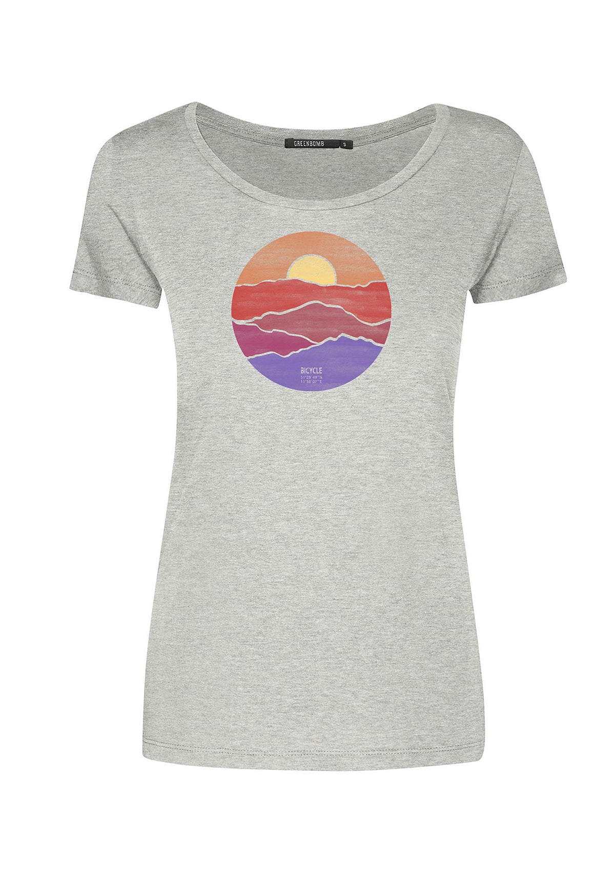 Heather Grey: Sportliches T-Shirt aus Bio-Baumwolle für Damen [9830]