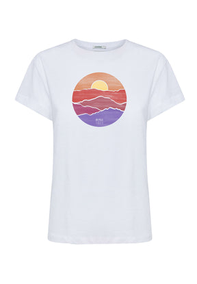 White: Lässiges T-Shirt aus Bio-Baumwolle für Damen [9835]