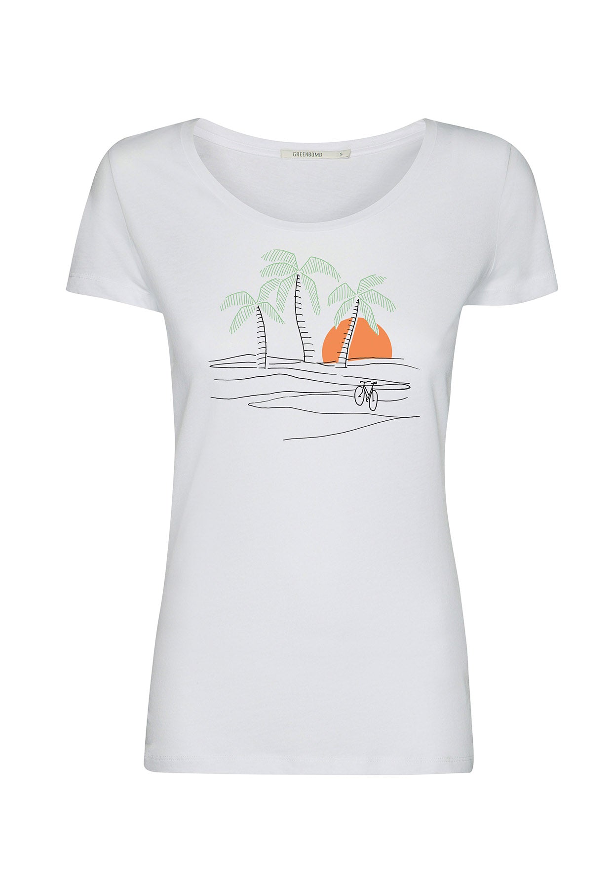 White: Sportliches T-Shirt aus Bio-Baumwolle für Damen [9909]
