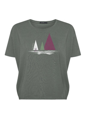 Olive: Lässiges T-Shirt aus Bio-Baumwoll Mix für Damen [9928]