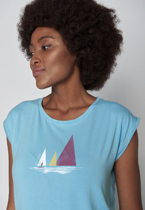 Sea Water: Lässiges Shirt aus LENZING™ TENCEL™ Mix für Damen [9940]