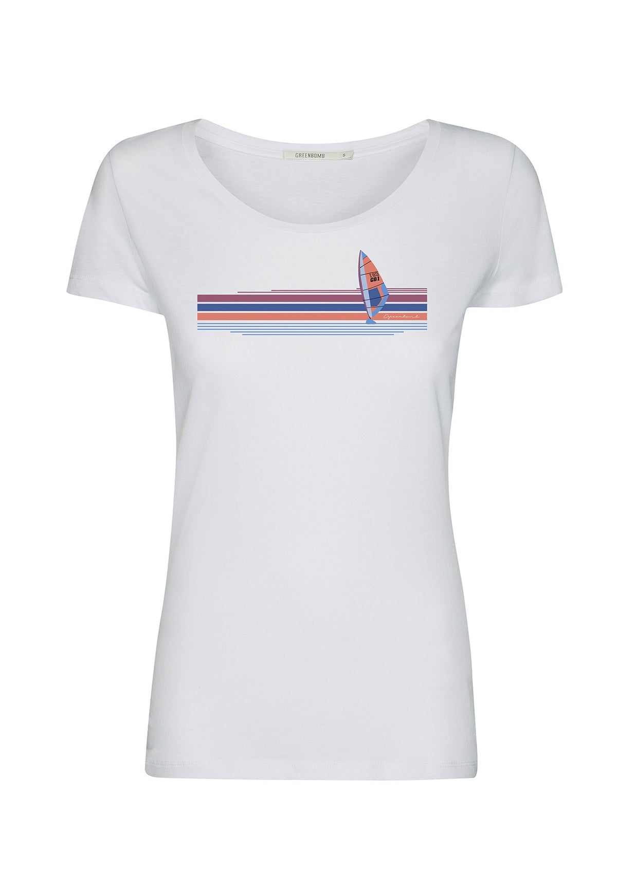 White: Sportliches T-Shirt aus Bio-Baumwolle für Damen [9964]