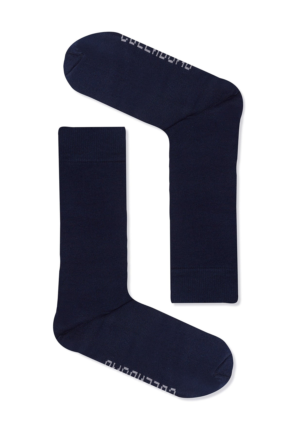 Navy: Lässige Socken aus Bio-Baumwoll Mix für Unisex [9983]