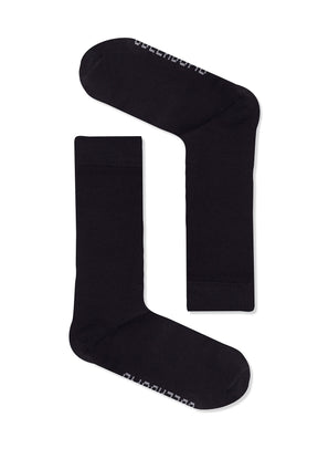 Black: Lässige Socken aus Bio-Baumwoll Mix für Unisex [9986]