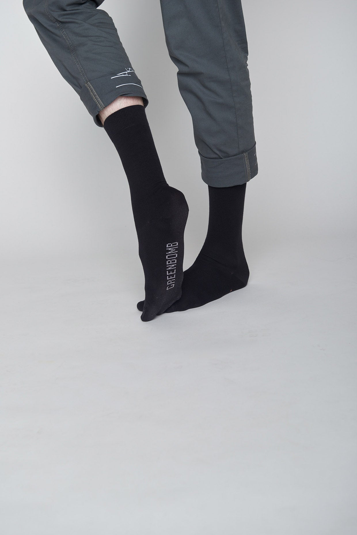 Black: Lässige Socken aus Bio-Baumwoll Mix für Unisex [9987]