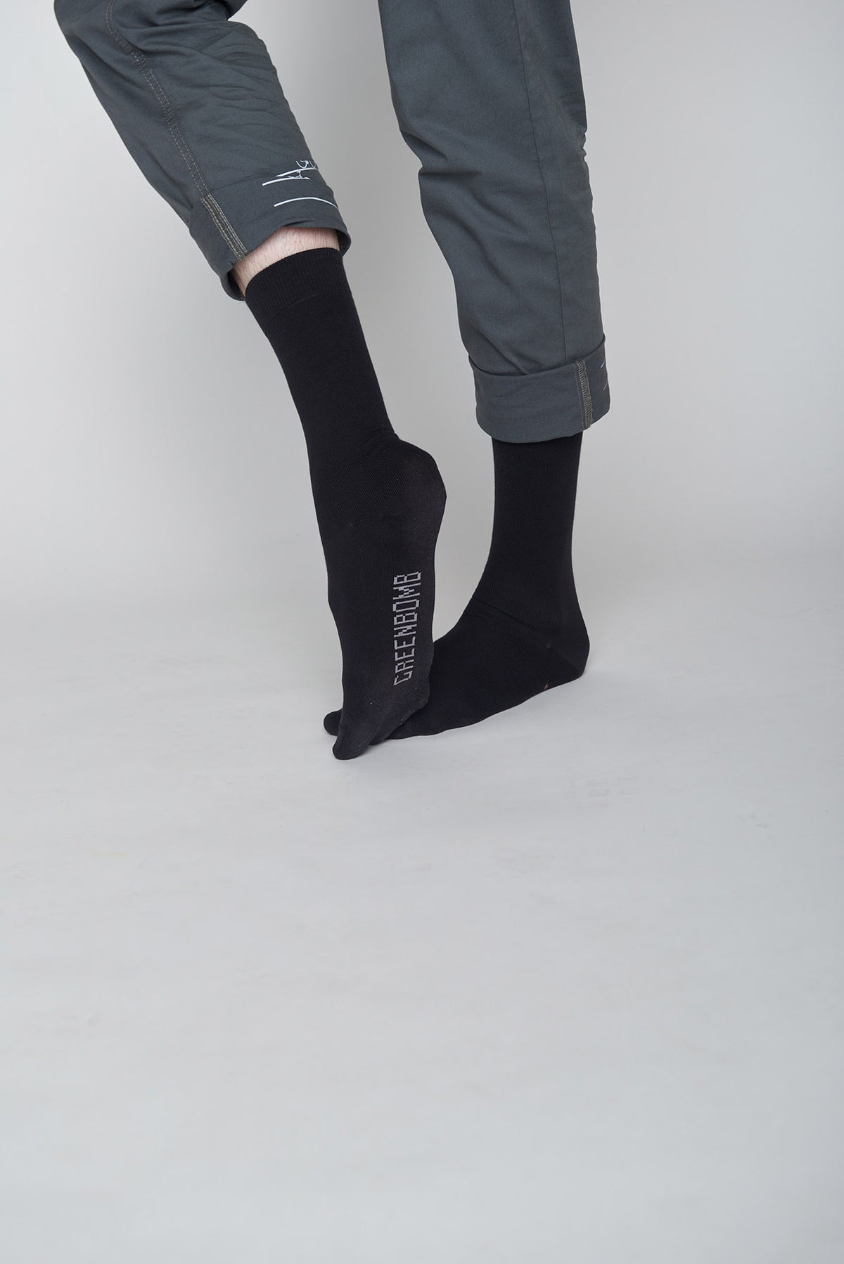 Schwarz:  Lässige Socken aus Bio-Baumwoll Mix für Unisex [9987]