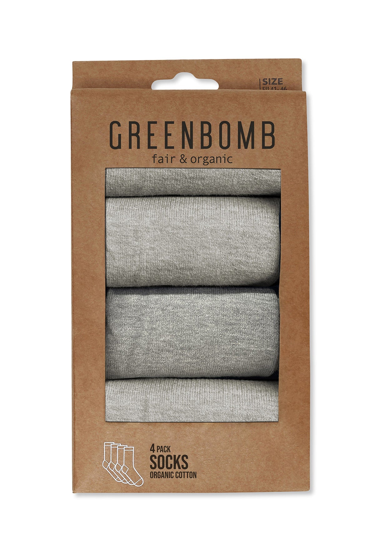 Heather Grey: Lässige Socken aus Bio-Baumwoll Mix für Unisex [9988]
