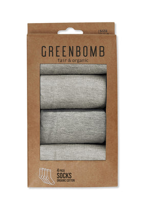 Heather Grey: Lässige Socken aus Bio-Baumwoll Mix für Unisex [9988]