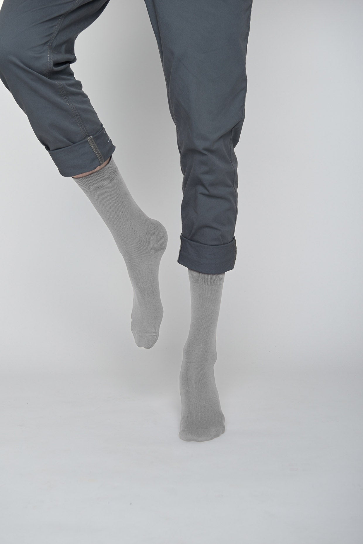 Heather Grey: Lässige Socken aus Bio-Baumwoll Mix für Unisex [9990]