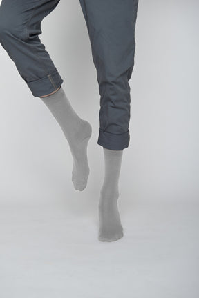 Heather Grey: Lässige Socken aus Bio-Baumwoll Mix für Unisex [9990]