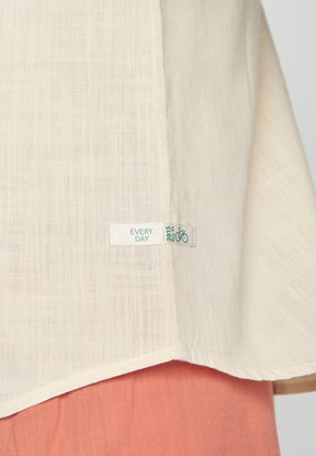 Creme White: Elegantes Hemd aus Bio-Baumwolle für Herren [9994]